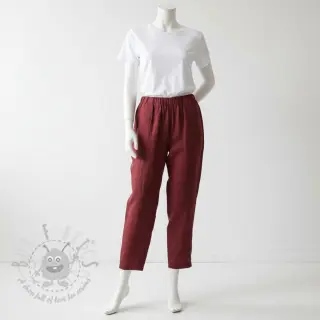 Förtvättat lin 170 g wine red