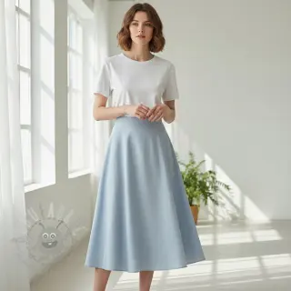 Förtvättat lin baby blue
