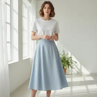 Ľan predpraný baby blue