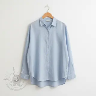 Förtvättat lin baby blue