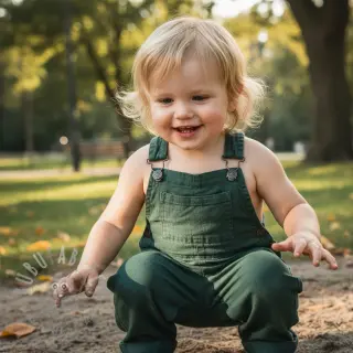 Förtvättat lin shady green