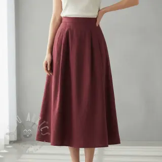 Förtvättat lin bordeaux