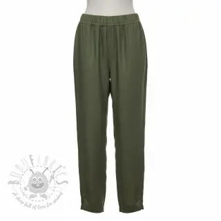 Förtvättat lin forest green