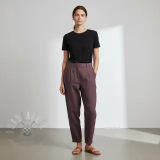 Förtvättat lin old purple