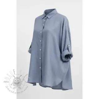 Förtvättat lin blue shadow