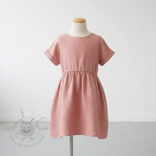 Förtvättat lin old rose