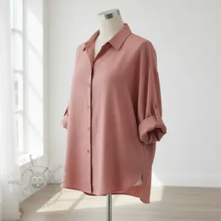 Förtvättat lin old rose