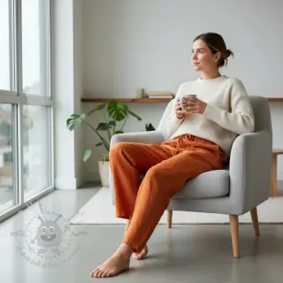Förtvättat lin orange