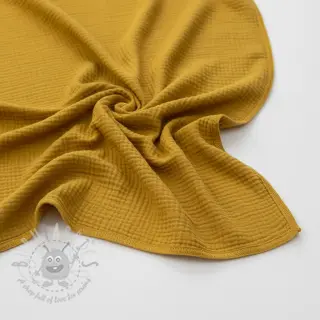 Dubbelgasväv/muslin dark ochre