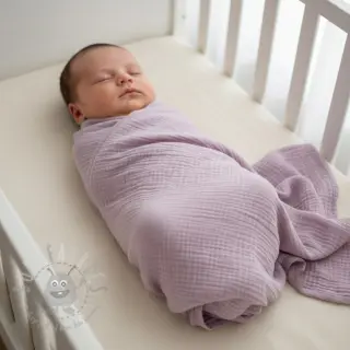 Dubbelgasväv/muslin soft lilac ORGANIC