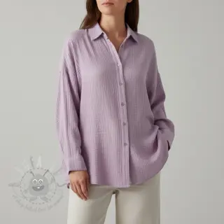 Dubbelgasväv/muslin soft lilac ORGANIC