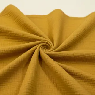 Dvojitá gázovina/mušelín dark ochre ORGANIC