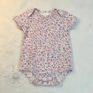 Dubbelgasväv/muslin Flower Michaela off white digital print