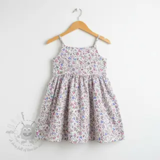 Dubbelgasväv/muslin Flower Michaela off white digital print