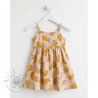 Dubbelgasväv/muslin Lemons sand