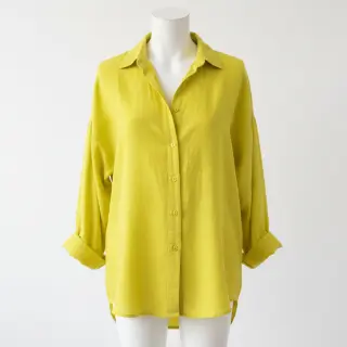 Dvojitá gázovina/mušelín Vintage neon yellow