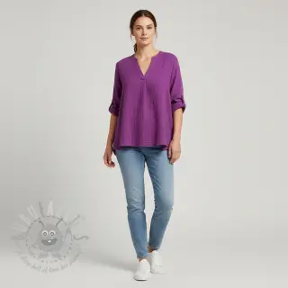 Dubbelgasväv/muslin cyclaam