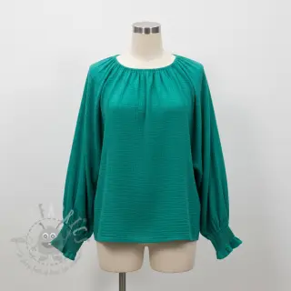 Dubbelgasväv/muslin dark teal