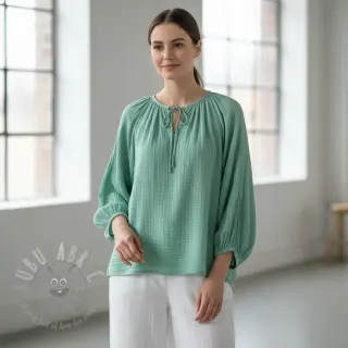 Dubbelgasväv/muslin peppermint