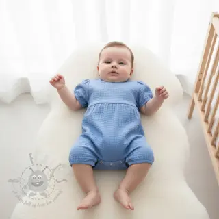 Dubbelgasväv/muslin royal blue ORGANIC
