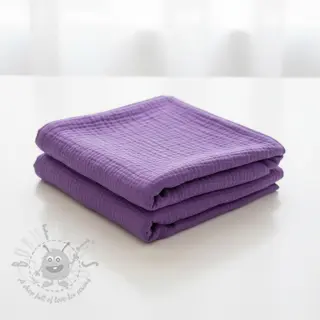 Dubbelgasväv/muslin violet ORGANIC