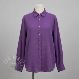 Dubbelgasväv/muslin violet ORGANIC