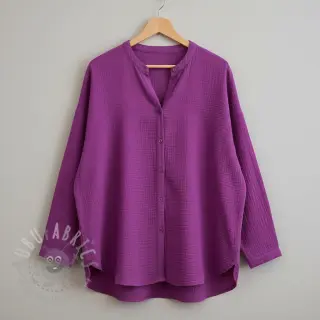 Dubbelgasväv/muslin cyclaam ORGANIC
