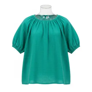 Dvojitá gázovina/mušelín dark teal ORGANIC