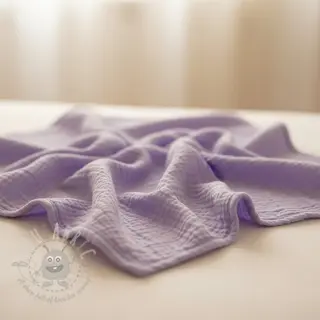 Dubbelgasväv/muslin bright violet ORGANIC