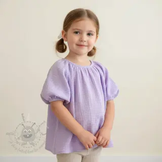 Dubbelgasväv/muslin bright violet ORGANIC