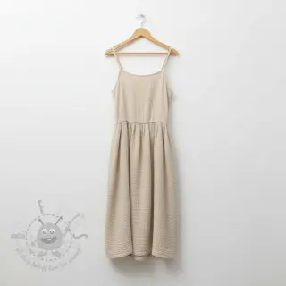 Dubbelgasväv/muslin light sand ORGANIC