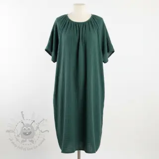 Dubbelgasväv/muslin old green ORGANIC