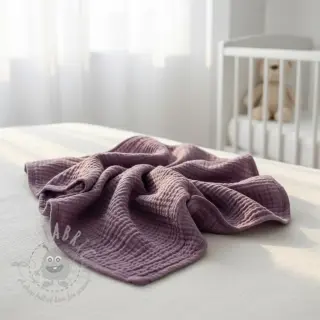 Dubbelgasväv/muslin lilac ORGANIC