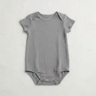 Dvojitá gázovina/mušelín grey ORGANIC