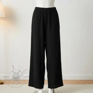 Dubbelgasväv/muslin black ORGANIC