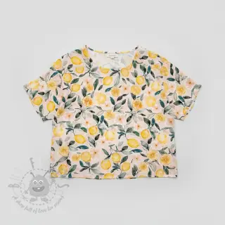 Dubbelgasväv/muslin Fresh lemons digital print