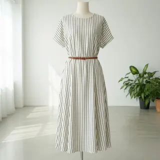 Dvojitá gázovina/mušelín YARN DYED Thin strip navy