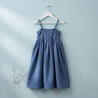 Dubbelgasväv/muslin midnight blue