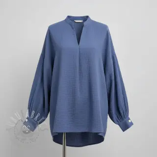 Dubbelgasväv/muslin midnight blue