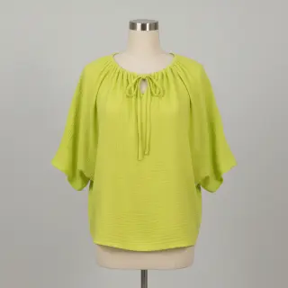 Dvojitá gázovina/mušelín NEON YELLOW ORGANIC