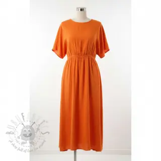 Dubbelgasväv/muslin NEON ORANGE ORGANIC