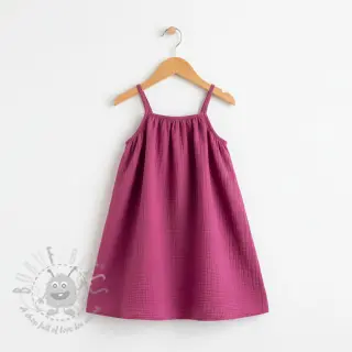 Dubbelgasväv/muslin cerise ORGANIC