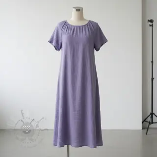 Dubbelgasväv/muslin lavender ORGANIC