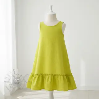 Dubbelgasväv/muslin neon yellow