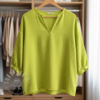 Dubbelgasväv/muslin neon yellow
