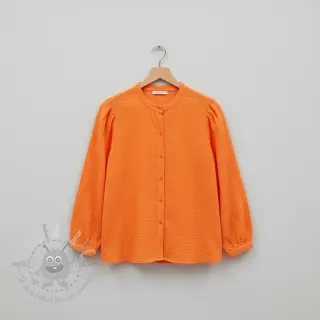 Dubbelgasväv/muslin neon orange