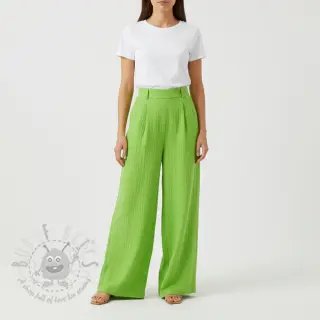 Dubbelgasväv/muslin neon lime