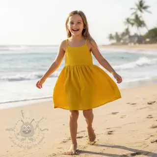 Dubbelgasväv/muslin lemon ORGANIC