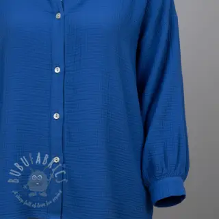 Dubbelgasväv/muslin cobalt ORGANIC
