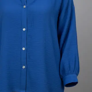 Dvojitá gázovina/mušelín cobalt ORGANIC